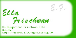 ella frischman business card